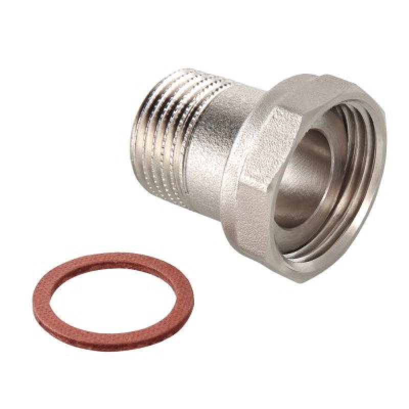 Полусгон прямой с накидной гайкой Valtec 1/2"x1/2", КИТАЙ